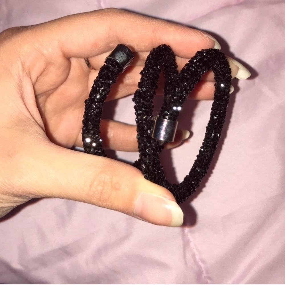 Black bangle bracelet